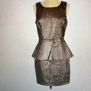 Ark & Co. Cocktail Dress Gold/Black Metallic Sz S